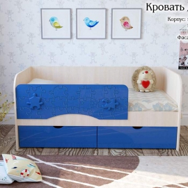 Детская кровать с бортиком Техно
